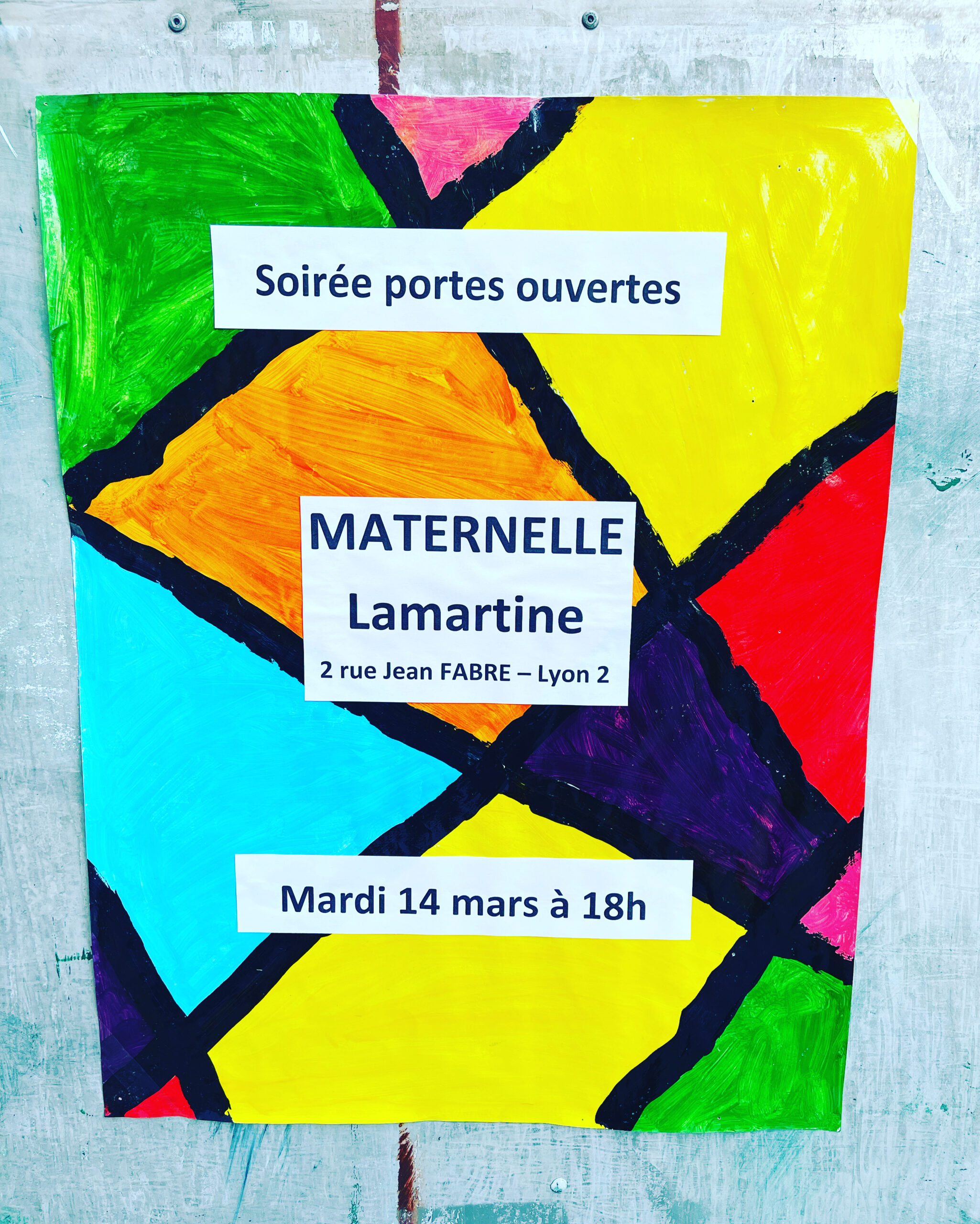Soirée portes ouvertes maternelle Lamartine — mardi 14 mars 18 heures